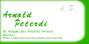 arnold peterdi business card